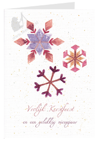 Kerstkaart kristallen groepje